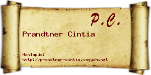 Prandtner Cintia névjegykártya